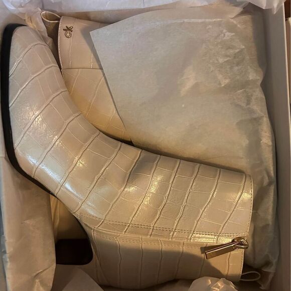 Calvin Klein Shoes - New in the box! Calvin Klein Ivory Croc women booties